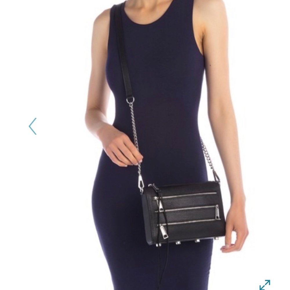 NWOT Rebecca Minkoff  genuine leather black/Gold crossbody